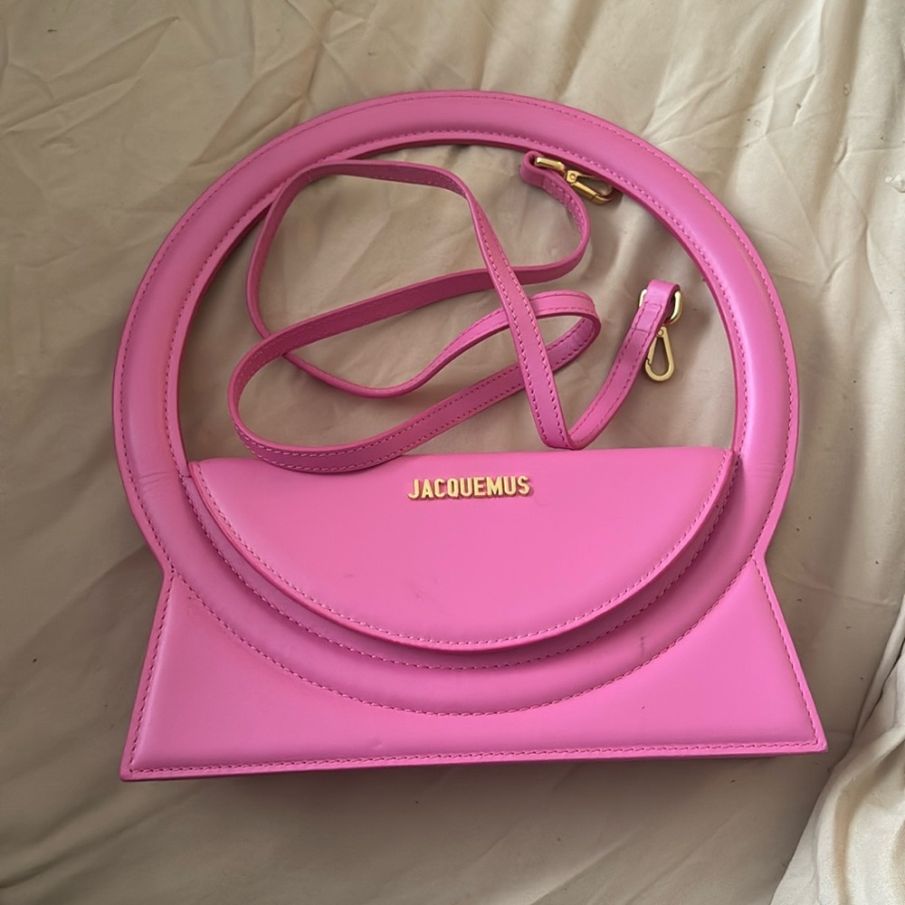 Jacquemus pink Le Sac Rond Top-Handle Bag